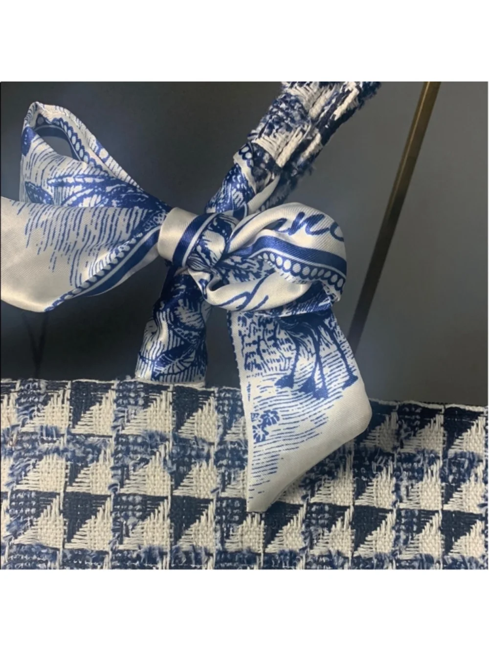 Elegant Blue and White Tote NWOT
